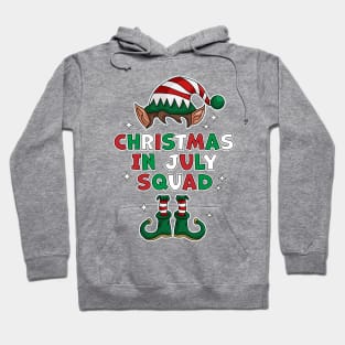 Christmas In July Squad Funny Summer Xmas Elf Hoodie